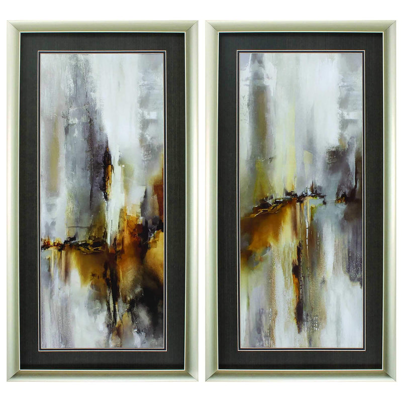Frames Modern Picture Frames - 18" X 35" Champagne Gold Color Frame Rubigo (Set of 2) HomeRoots