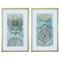 Frames Modern Picture Frames - 20" X 32" Champagne Gold Color Frame Indigo Mandala (Set of 2) HomeRoots