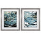 Frames Multi Picture Frames - 23" X 27" Silver Frame Marble (Set of 2) HomeRoots