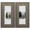Frames Painting Picture Frames - 19" X 35" Distressed Wood Toned Frame Textured Treeline I (Set of 2) HomeRoots
