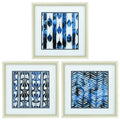 Frames Painting Picture Frames - 21" X 21" Champagne Gold Color Frame Indigo Impression (Set of 3) HomeRoots