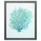 Frames Painting Picture Frames - 27" X 33" Distressed Wood Toned Frame Aqua Coral On White II HomeRoots