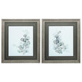 Frames Painting Picture Frames - 28" X 32" Champagne Color Frame Neutral Botany (Set of 2) HomeRoots