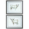 Frames Painting Picture Frames - 31" X 25" Distressed Wood Toned Frame White Cattle (Set of 2) HomeRoots