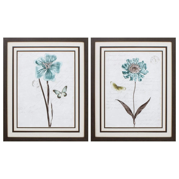 Frames Picture Frame Ideas - 18" X 22" Brown Frame Floral (Set of 2) HomeRoots