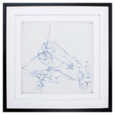 Frames Picture Frame Ideas - 30" X 30" Dark Wood Toned Frame Airplane Sketch II HomeRoots