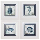 Frames Picture Frame Set - 23" X 23" White Frame Seaside (Set of 4) HomeRoots