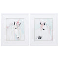 Frames Picture Frame Shop - 17" X 20" Matte White Frame Unicorn (Set of 2) HomeRoots