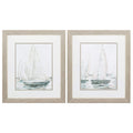 Frames Picture Frame Shop - 19" X 22" White Frame Soft Sail (Set of 2) HomeRoots