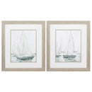 Frames Picture Frame Shop - 19" X 22" White Frame Soft Sail (Set of 2) HomeRoots