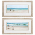 Frames Picture Frame Shop - 27" X 15" White Frame Tides View (Set of 2) HomeRoots