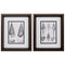 Frames Picture Frames 10" X 12" Brushed Silver Frame Charcoal Shells (Set of 2) 5135 HomeRoots