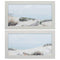 Frames Rustic Picture Frames - 27" X 15" White Frame Pastel Beaches (Set of 2) HomeRoots