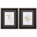 Frames Silver Picture Frames - 10" X 12" Brushed Silver Frame Minimalist Garden (Set of 2) HomeRoots