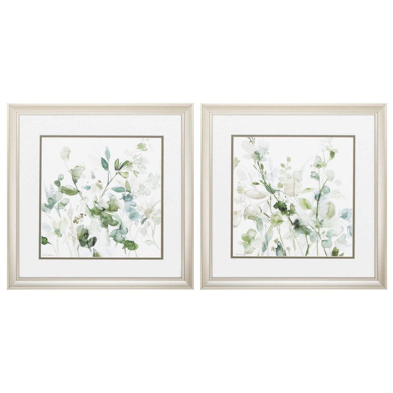 Frames Square Picture Frames - 18" X 18" Champagne Gold Color Frame Sage Garden (Set of 2) HomeRoots