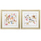 Frames Square Picture Frames - 19" X 19" Gold Frame Birds & Berries (Set of 2) HomeRoots