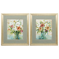 Frames Vintage Picture Frames - 19" X 22" Gold Frame Bouquet Arrangement (Set of 2) HomeRoots