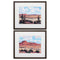 Frames Vintage Picture Frames - 21" X 18" Brown Frame Desert Heat (Set of 2) HomeRoots