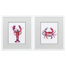 Frames White Collage Picture Frames - 14" X 16" Matte White Frame Lobster Crab (Set of 2) HomeRoots
