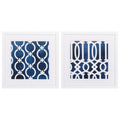 Frames White Collage Picture Frames 17" X 17" Matte White Frame Graphic Patterns (Set of 2) 5286 HomeRoots