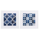 Frames White Collage Picture Frames 17" X 17" Matte White Frame Graphic Patterns (Set of 2) 5287 HomeRoots