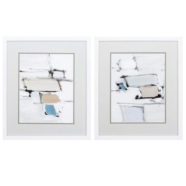 Frames White Collage Picture Frames - 17" X 20" Matte White Frame Gray Mode (Set of 2) HomeRoots