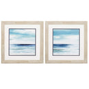 Frames White Collage Picture Frames - 19" X 19" White Frame Blue Silver Shore (Set of 2) HomeRoots