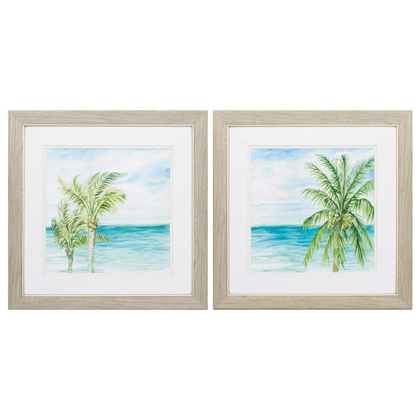 Frames White Collage Picture Frames - 19" X 19" White Frame Coastal Breeze (Set of 2) HomeRoots