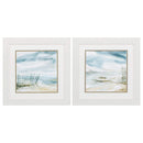 Frames White Collage Picture Frames - 19" X 19" White Frame Subtle Mist (Set of 2) HomeRoots