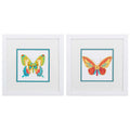 Frames White Picture Frames - 11" X 11" Matte White Frame Butterfly (Set of 2) HomeRoots