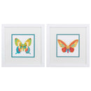 Frames White Picture Frames - 11" X 11" Matte White Frame Butterfly (Set of 2) HomeRoots