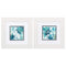 Frames White Picture Frames - 13" X 13" White Frame Blue Floral Layers (Set of 2) HomeRoots