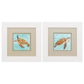 Frames White Picture Frames - 13" X 13" White Frame Calm Swim (Set of 2) HomeRoots