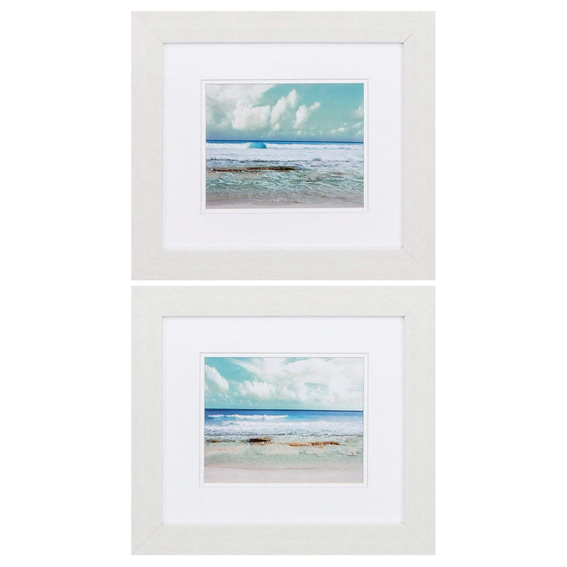 Frames White Picture Frames - 18" X 16" White Frame Cancun Magic (Set of 2) HomeRoots
