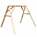 Frames Wood Frame - 87" X 70" X 65" Natural Wood Double Swing A-Frame HomeRoots