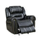 Frederick Transitional Glider Recliner Single Chair, Black Finish-Recliner Chairs-Black-Bonded Leather Match-JadeMoghul Inc.