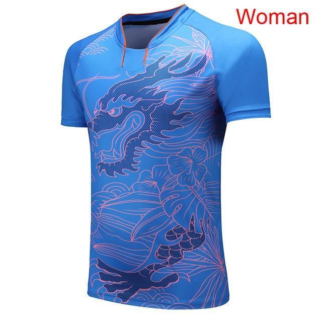 Free Printing CHINA Dragon Team table tennis shirt Men / Women, pingpong sports shirt , Quick Dry table tennis Trainning Shirts-Woman 1 shirt 1-XL-JadeMoghul Inc.