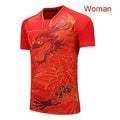 Free Printing CHINA Dragon Team table tennis shirt Men / Women, pingpong sports shirt , Quick Dry table tennis Trainning Shirts-Woman 1 shirt-XL-JadeMoghul Inc.
