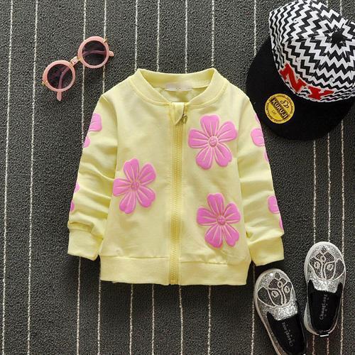 free shiping 2017 spring autumn baby girls bow sweet Sweatshirts, child design Jackets-Gold-12M-JadeMoghul Inc.