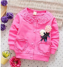 free shiping 2017 spring autumn baby girls bow sweet Sweatshirts, child design Jackets-Red-12M-JadeMoghul Inc.