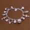 Free shipping 925 jewelry silver plated jewelry bracelet fine fashion 13 charm bracelet wholesale and retail SMTH144--JadeMoghul Inc.