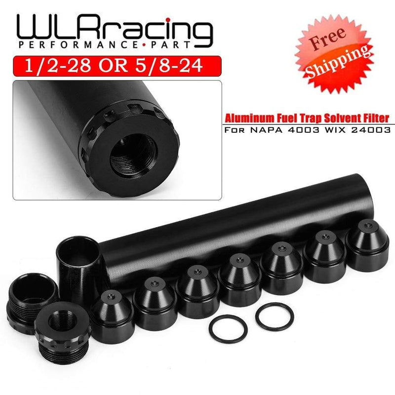 FREE SHIPPING - Aluminum 1/2-28 or 5/8-24 Car Fuel Filter 1X7 or 1X13 Car Solvent Trap FOR NAPA 4003 WIX 24003 AExp