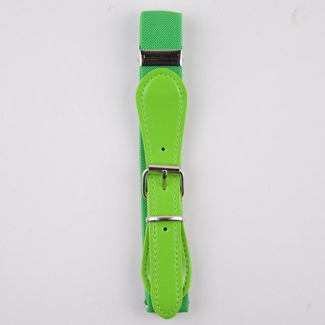 Free Shipping Candy Color 1 Inch Wide Kids/Children Elastic Waist Belt For Boys/Girls-Green-JadeMoghul Inc.