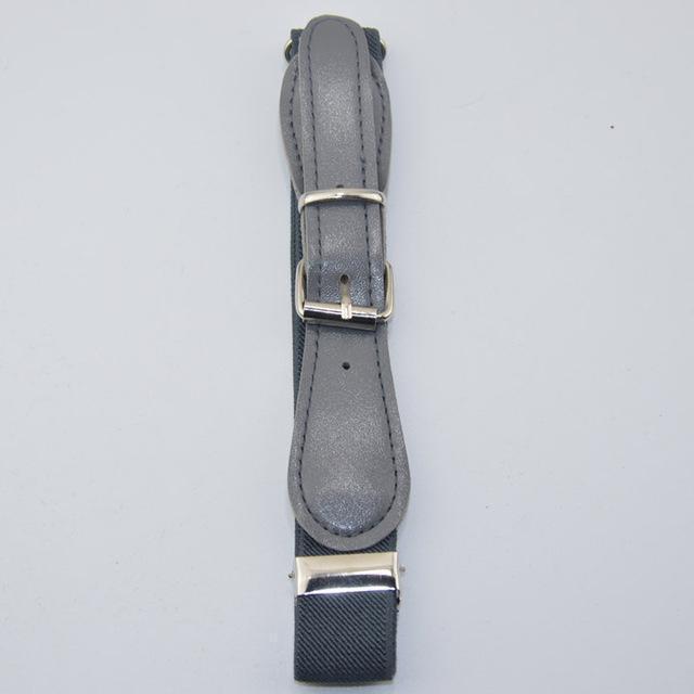 Free Shipping Candy Color 1 Inch Wide Kids/Children Elastic Waist Belt For Boys/Girls-Grey-JadeMoghul Inc.