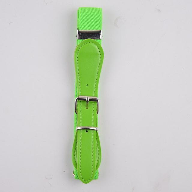 Free Shipping Candy Color 1 Inch Wide Kids/Children Elastic Waist Belt For Boys/Girls-Luminous Green-JadeMoghul Inc.