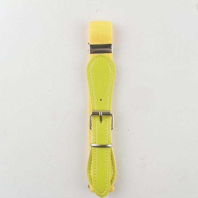 Free Shipping Candy Color 1 Inch Wide Kids/Children Elastic Waist Belt For Boys/Girls-Luminous Yellow-JadeMoghul Inc.