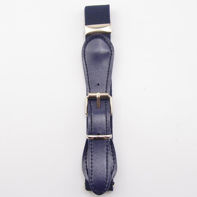 Free Shipping Candy Color 1 Inch Wide Kids/Children Elastic Waist Belt For Boys/Girls-Navy Blue-JadeMoghul Inc.