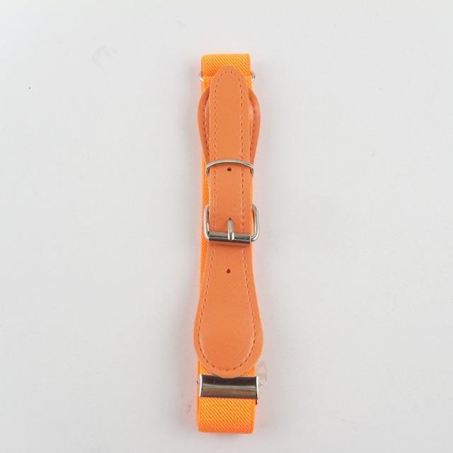 Free Shipping Candy Color 1 Inch Wide Kids/Children Elastic Waist Belt For Boys/Girls-Orange-JadeMoghul Inc.