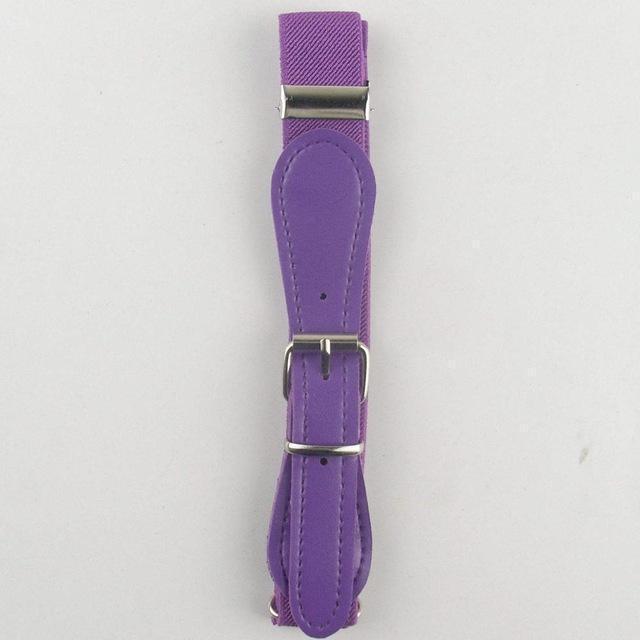 Free Shipping Candy Color 1 Inch Wide Kids/Children Elastic Waist Belt For Boys/Girls-Purple-JadeMoghul Inc.