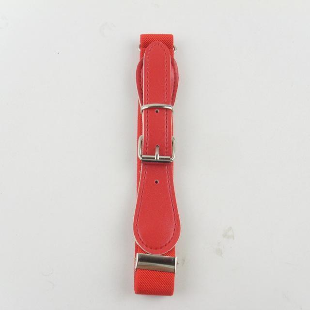 Free Shipping Candy Color 1 Inch Wide Kids/Children Elastic Waist Belt For Boys/Girls-Red-JadeMoghul Inc.